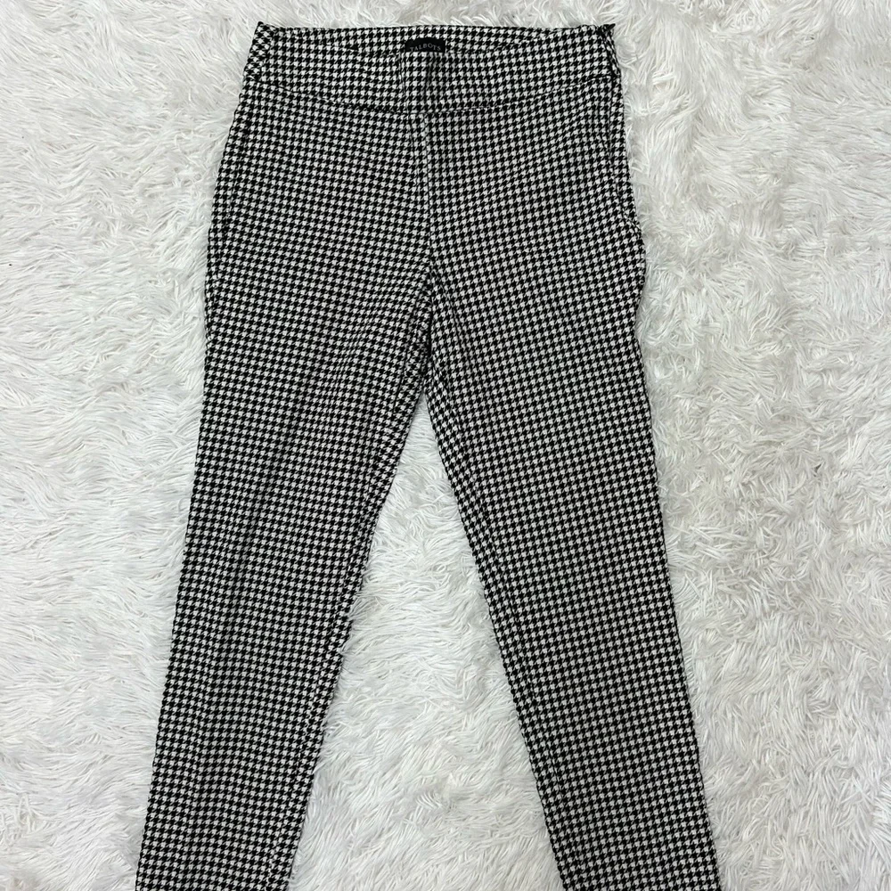 Talbots Black & White Houndstooth Skinny Pants Size 6
